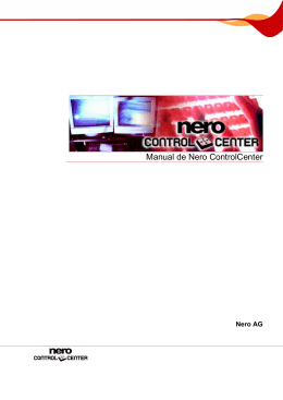 Manual de Nero ControlCenter