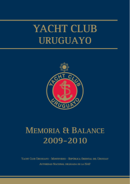 Memoria 2010 - Yacht Club Uruguayo