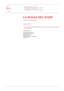 LA MAGIA DEL WHIP - International Cooking Concepts
