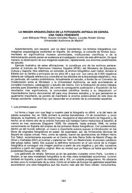 la imagen afiqueológica en la fotografía antigua en españa.