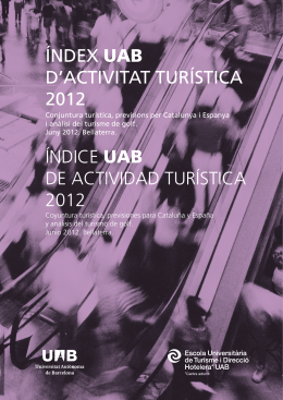 índex uab d`activitat turística 2012 índice uab de actividad turística