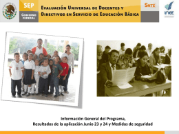 Evaluación Universal - Secretaría de Educación Pública