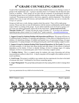 group counseling - permission form