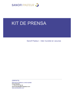 Kit de prensa - Sanofi Pasteur