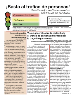 ¡Basta al tráfico de personas!