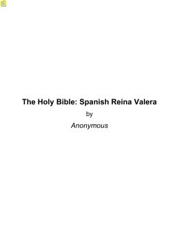The Holy Bible: Spanish Reina Valera
