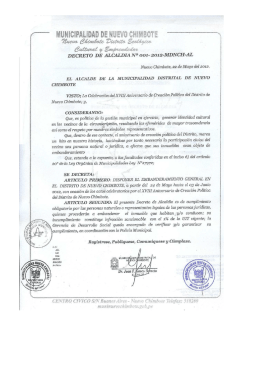 Decreto de Alcaldia No 001 - 2012 MDNCH ALC