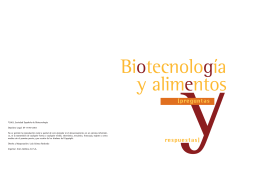 Biotecnología y alimentos