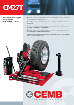 Universal tyre-changer for truck and bus wheels 13