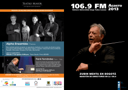 106.9 FM Agosto - Universidad de Bogotá Jorge Tadeo Lozano