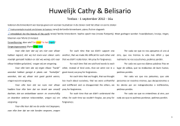 Huwelijk Cathy & Belisario