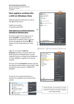 Para registrar archivos DLL u OCX en Windows Vista