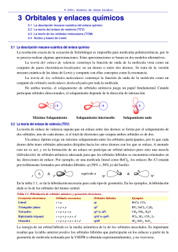 Tema 3. Orbitales y enlaces químicos