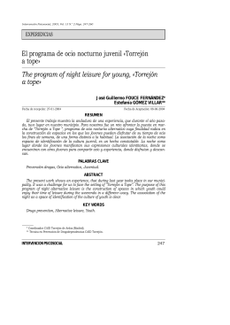 8. El programa de ocio