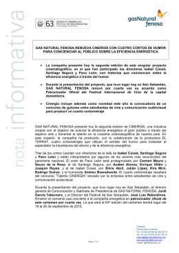 Segunda edición de Cinergía