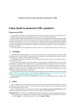 Linux desde la memoria USB o pendrive