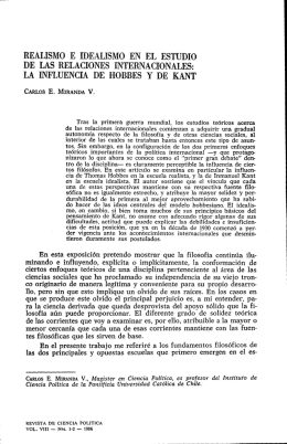 realismo e idealismo en el estudio de las relaciones internacionales