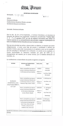 Barranquilla, 15 SEP 2015