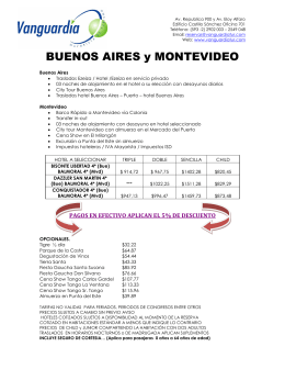 BUENOS AIRES y MONTEVIDEO - VANGUARDIATUR Mayorista de