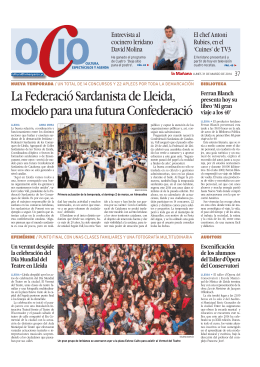 La Federació Sardanista de Lleida, modelo para una futura