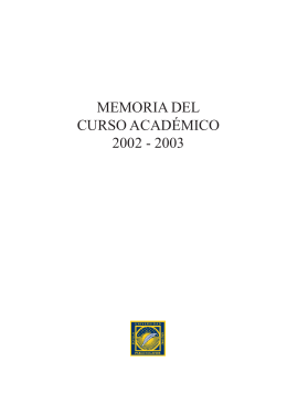 Memoria Curso 2002-2003 - Departamento de Sociología de la