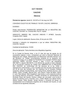 CCT 179/1975 CAUCHO Obreros - Ministerio de Trabajo de la