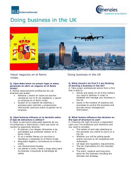 Doing business in the UK