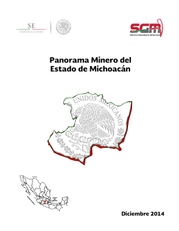 Panorama Minero del Estado de Michoacán
