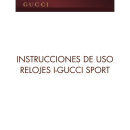 instrucciones de uso relojes i-gucci sport