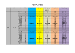 programacion pico y placa 2015 segundo semestre