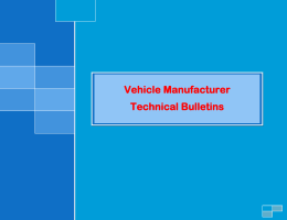 Vehicle Manufacture Technical Bulletinsr