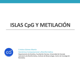 ISLAS Cpg y Metilación - Genómica Evolutiva y Bioinformática