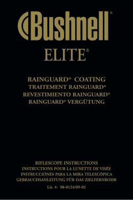 Elite RS Inst. Manual 09/02