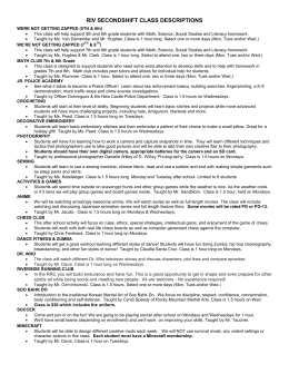 RIV SECONDSHIFT CLASS DESCRIPTIONS