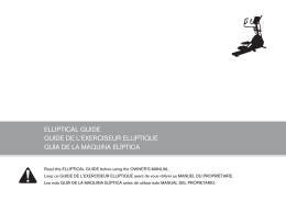 elliptical guide guide de l`exerciseur elliptique guía de la máquina