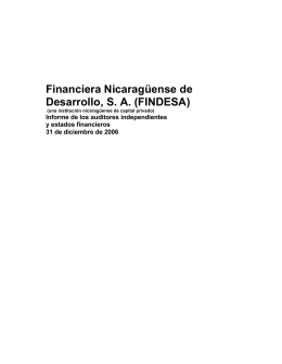 Financiera Nicaragüense de Desarrollo, S. A. (FINDESA)