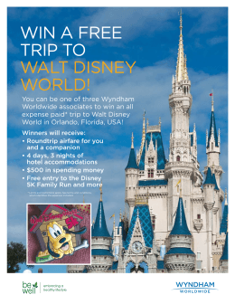 WIN A FREE TRIP TO WALT DISNEY WORLD!