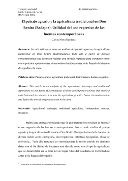 El paisaje agrario y la agricultura tradicional en Don Benito
