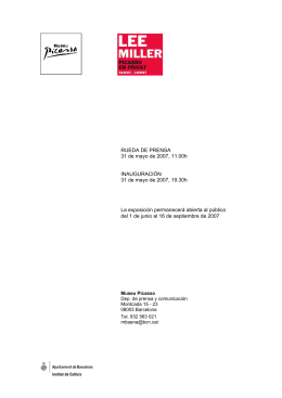 Dossier de prensa. Lee Miller