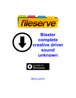 Blaster complete creative driver sound unknown