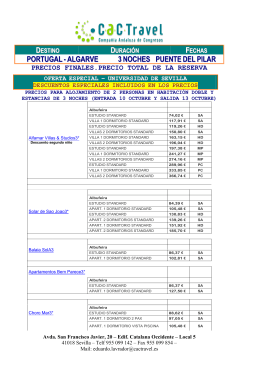 PRECIOS FINALES.PRECIO TOTAL DE LA RESERVA