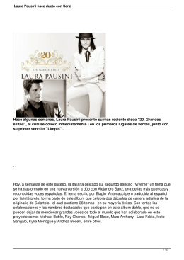 Laura Pausini hace dueto con Sanz