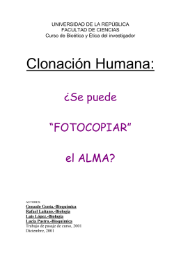 Clonación Humana: