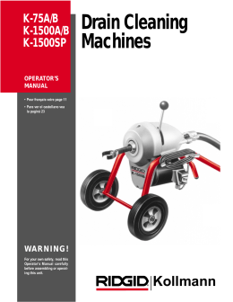 Drain Cleaning Machines - RIDGID Professional Tools