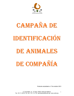 CAMPAÑA DE IDENTIFICACIÓN DE ANIMALES DE COMPAÑÍA