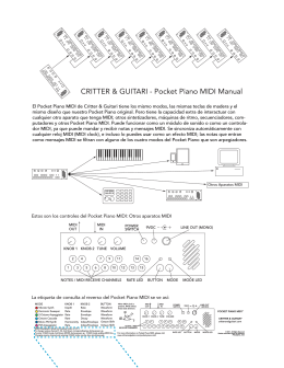 CRITTER & GUITARI - Pocket Piano MIDI Manual
