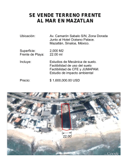 se vende terreno frente al mar en mazatlan