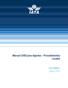 Manual CASS para Agentes – Procedimientos Locales