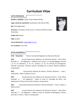 Curriculum Vitae - Trabajar en el Liceo Fráter