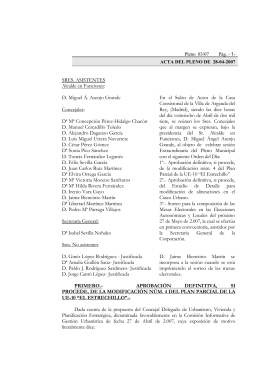 Acta de Pleno 28/04/2007 - Archivo de la Ciudad de Arganda del Rey